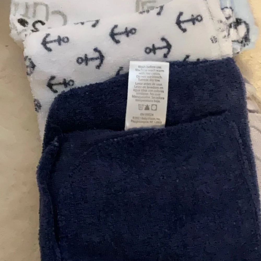 Cozy Gray and Blue Kids Mittens